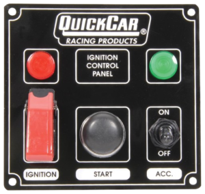 Ignition Panel 1 Flip Switch 1 Button 1 Switch w/ Lights (Black)